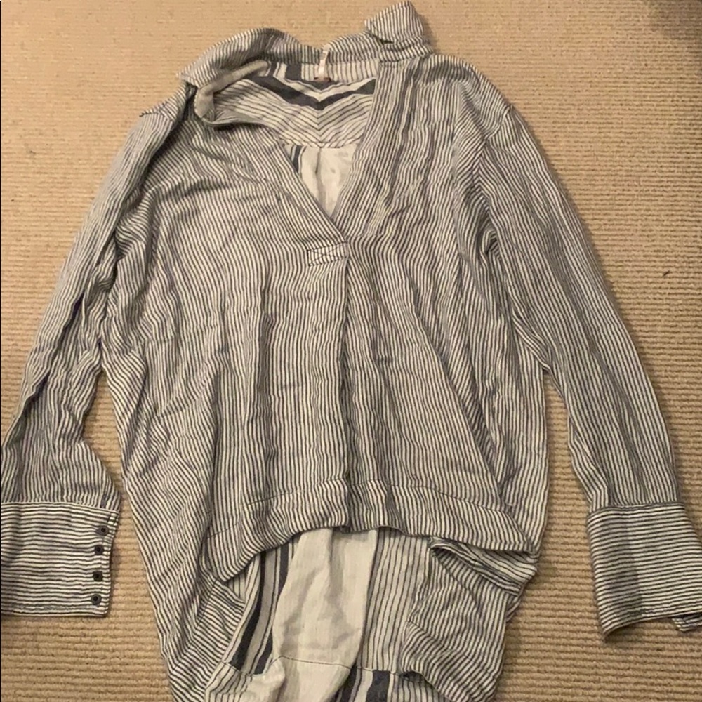 striped flowy blouse